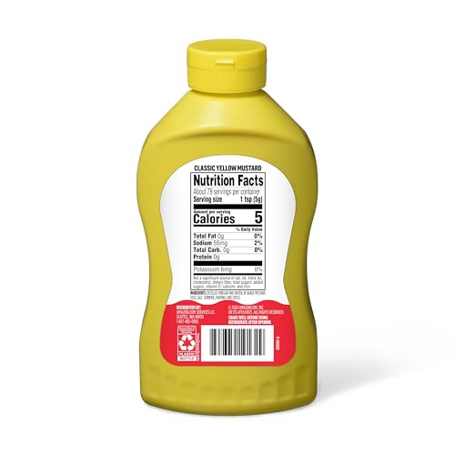 Image of Amazon Grocery, Classic Yellow Mustard, 14 Oz (Previously Happy Belly, Packaging May Vary)