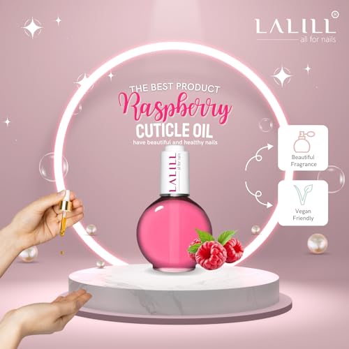 Miniatura 2 de Lalill Aceite De Cuticulas Y Uñas 75 Ml - Vegano Cuidado Con Aceite De Almendras Dulces Y Melocotón - Tratamiento Reparador Y Fortalecedor Con Pipeta - Aroma Frambuesa - Uso Profesional Y Doméstico