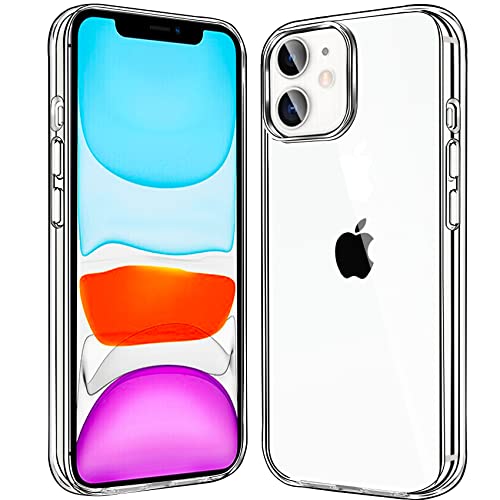 JJGoo Compatiable with iPhone 11 Case Clear, Transparent Shockproof Phone Case, Slim Anti-Scratch Hard PC Back Protective Cover Bumper, Clear