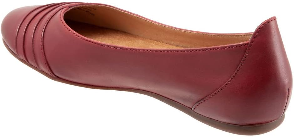 SoftWalk Women's Safi Ballet Flat Dark Red