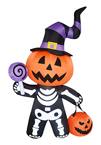 3 Reasons Why Halloween Beats Christmas 3 GOOSH 6 FT Halloween Inflatable Pumpkin Skull Body Outdoor Decorations Blow Up Yard Pumpkin with Built-in LEDs for Garden Lawn Party Decor