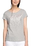 edc by ESPRIT 076CC1K070, Camiseta Mujer, Gris (MEDIUM GREY), 34 (Talla del fabricante: X-Small)