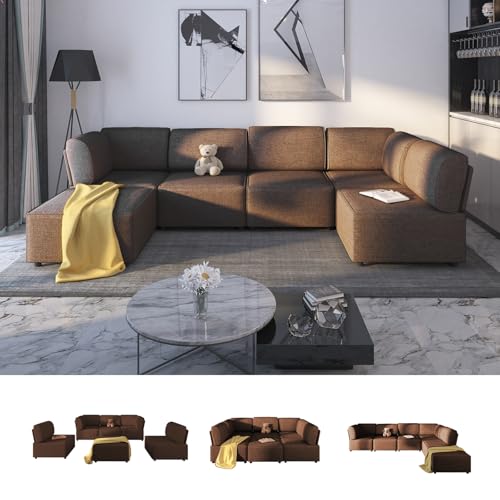 PUREMIND Modular Sectional Sofa with Chaise, Convertible Oversize L Shaped