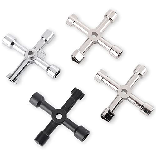 4 Pack Electric Keys, 4Way Keys, Gas Meter Keys Utility for