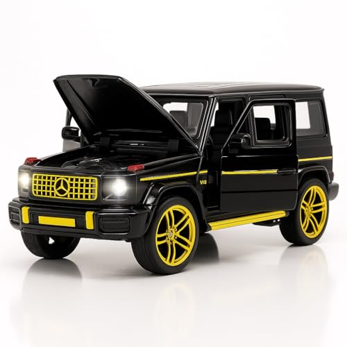 Image of Mercedes Benz AMG G63 Car Toy - 1:32 Scale Die-Cast Alloy G-Wagon Model with Lights & Sound, Pull-Back SUV Toy for Kids, Collectors & Boys for Gift (Color As Per Stock)