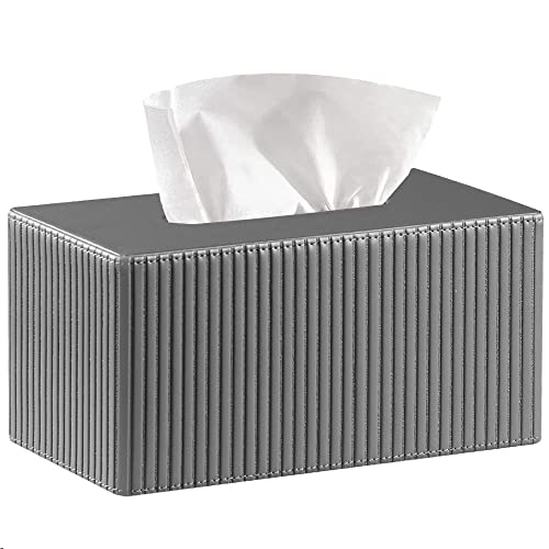 Stilvolle Taschentuchbox aus PU-Leder, quadratischer Serviettenhalter, Pumppapier-Spender, Gesichtstücherhalter mit magnetischer Unterseite für Zuhause, Büro, Auto, Dekoration Cover