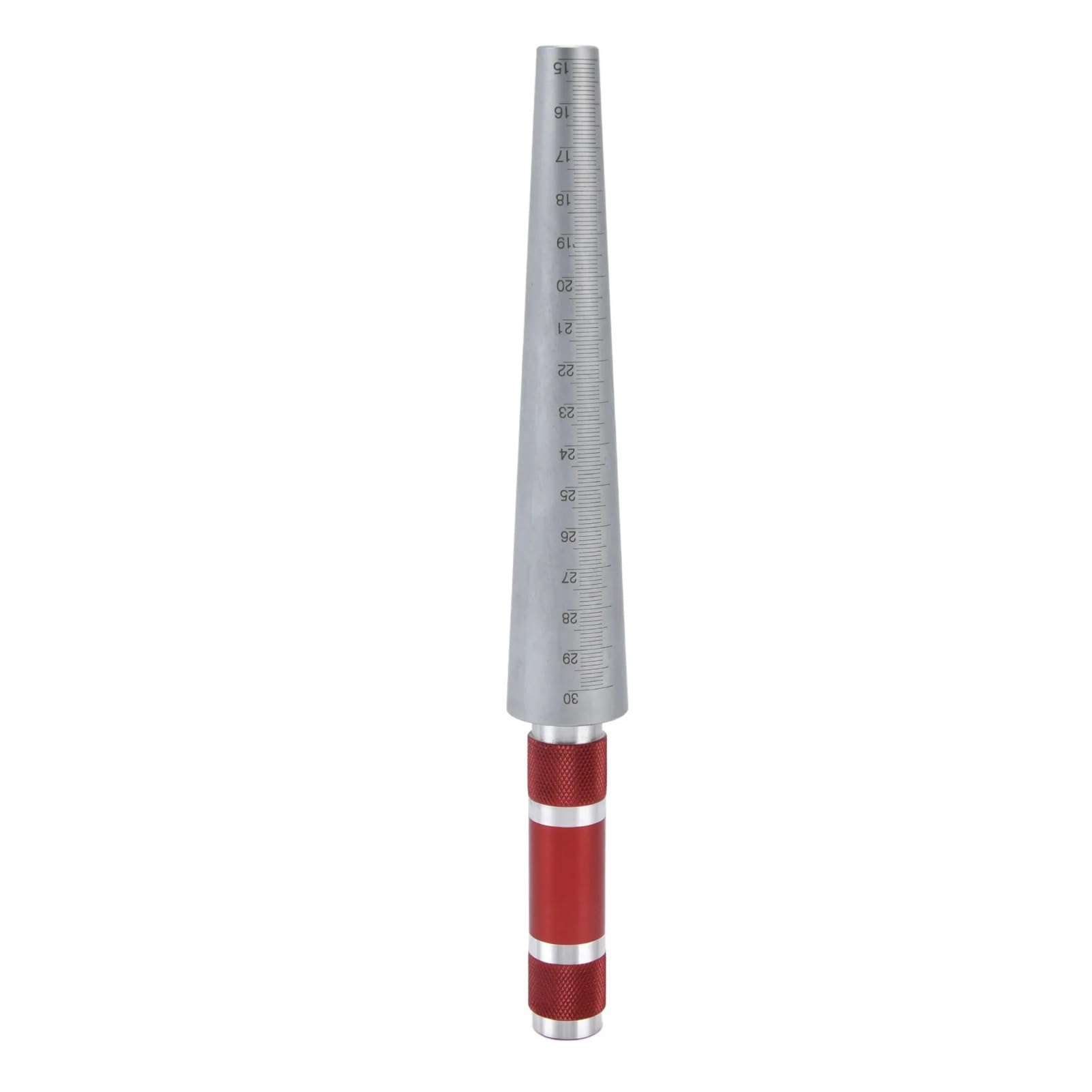 Juego de galgas de espesores, Calibre de apertura Regla espesores cónica Herramienta medición diámetro interior acero inoxidable 15 a 30 mm