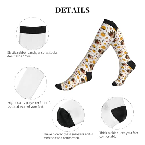 Image of Compression Socks for Women Men Circulation Graduated Supports Socks for Running Athletic Sports Nurse Travel