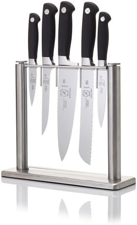 Mercer Culinary M20000 Genesis 6-Piece Forged Knife Block Set, Tempered Glass Block,Black