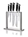 Mercer Culinary Genesis 6-Piece Forged Knife Block Set, Tempered Glass Block
