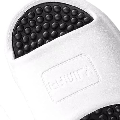 Massage Slippers with Thick Sole for Women Indoor Outdoor Bathroom Pool Gym Use, White Size 42-433