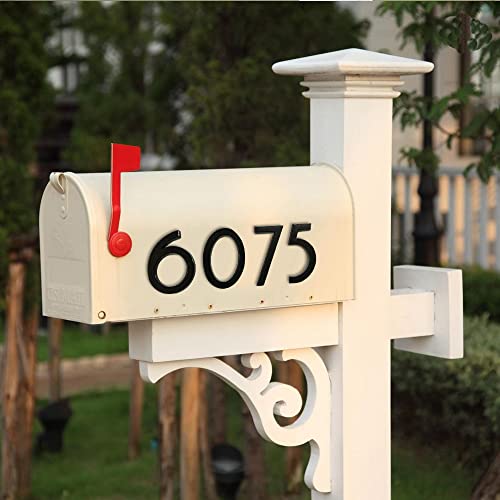 Diggoo 10 Pack Mailbox Numbers 0-9, 4 Inch High, Door Address Numbers Stickers For Apartment, House, Room, Office, Cars, Trucks, Black Plating Process Number Sign #TOP5