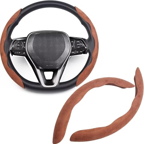 10系/15系 前期/後期 レクサス NX200t/NX300/NX300h 木目/スウェード 滑り止め 通気性 分割式 ステアリングホイールカバー 男女兼用