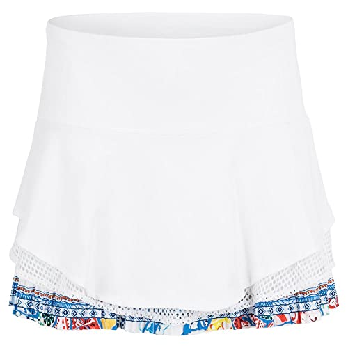 Lucky In Love Women's Tennis Playing In Paradise Long Aegean Dreams Skirt (X-Large) White #TOP5