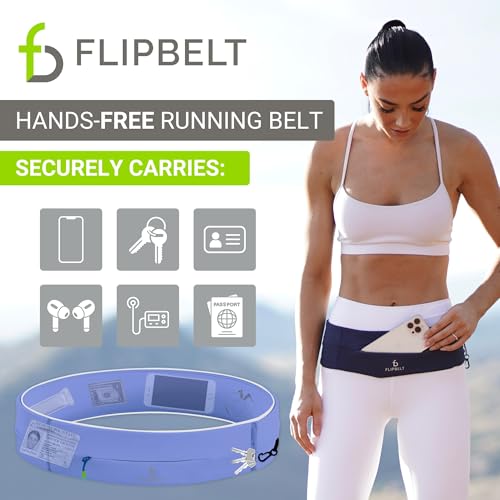 Image of FlipBelt Zipper Running Belt, Waist Pack for Fitness and Running, US Company