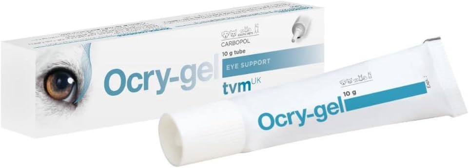 Ocry-gel Eye Lubricant for Dogs, Cats, Horses and Exotics | 1 x 10g Tube | Lubrication and Hydration of the Cornea