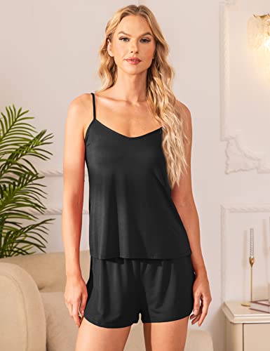 Senert Sexy Pajamas for Women Sleepwear Sexy Lingerie V Neck Pjs Cami Shorts Set Nightwear S-XXL4