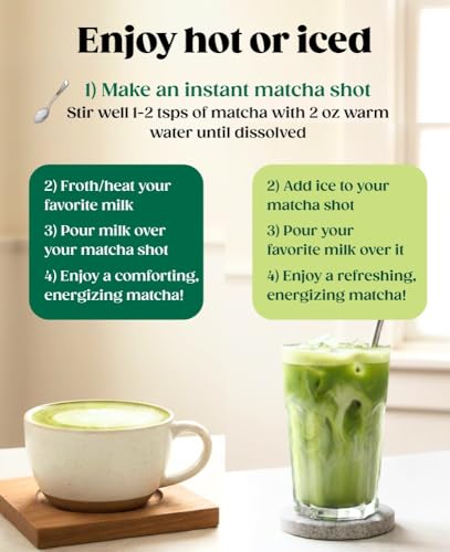 Té verde matcha en polvo orgánico instantáneo 75g miniatura 4