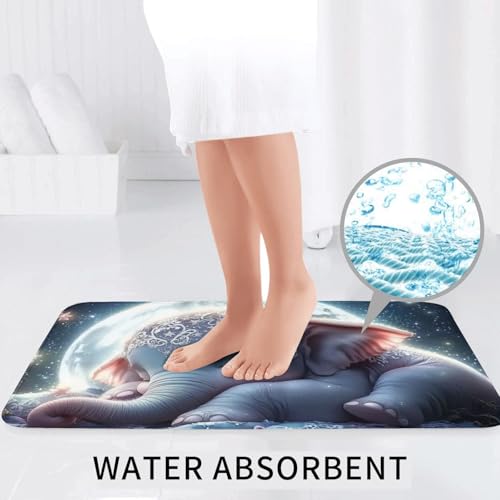 Juego de 3 alfombras de baño de elefante con funda para inodoro 7