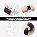 UooMoo Band Scrunchies Compatible with Apple Watch 1/2/3/4/5 38mm/40mm/42mm/44mm,Velvet Elastics Hair Wristbands Replacement for iWatch 1 2 3 4 5[Headband Scrunchy Included] (White, L-38mm/40mm)