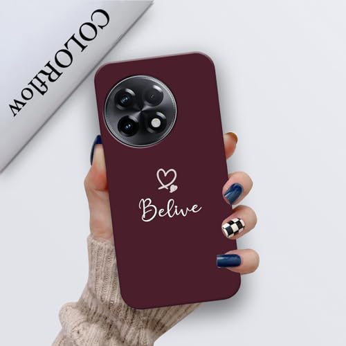 Image of COLORflow Back Cover Compatible with OnePlus 11R 5G | Cute Korean Hearts Customized Back Cover Compatible with OnePlus 11R 5G