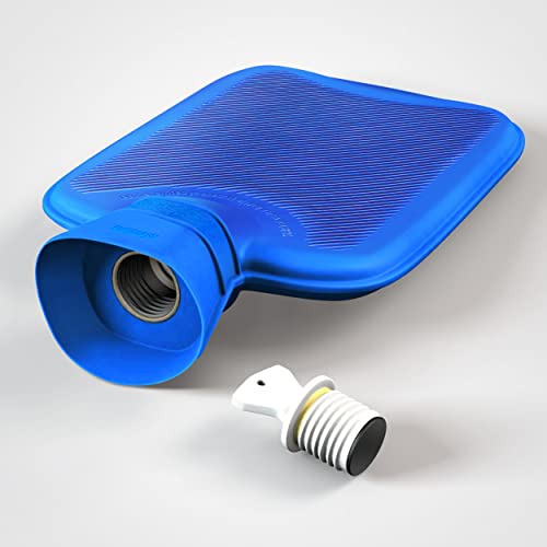 iMedic 3 Pack of Mini Hot Water Bottles - Hot Water Bag - Hot Water Bottle Cover Easily Applied - Hot Water Bottle UK - 3X750ml - One of Each Colour (Blue, Yellow and Red) - Image 2