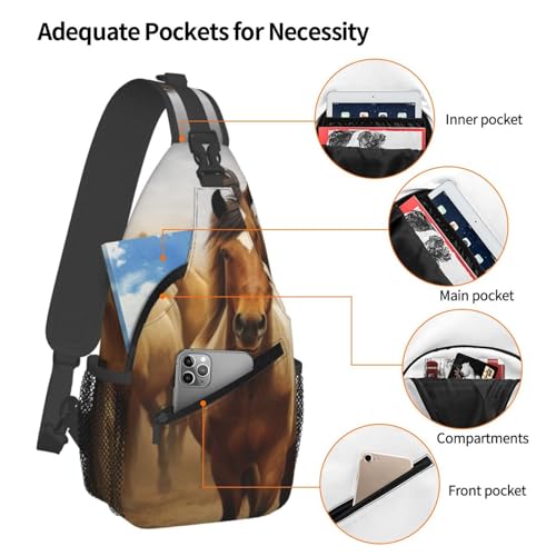 Bolso Cruzado Many Horses para Hombre y Mujer miniatura 4