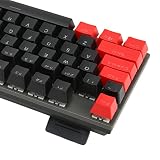 VBESTLIFE Dwukolorowa klawiatura mechaniczna, mechaniczna klawiatura do gier, 87 klawiszy, ultracienka podświetlana RGB, przewodowa klawiatura USB, z niebieskimi przełącznikami, dla graczy PC