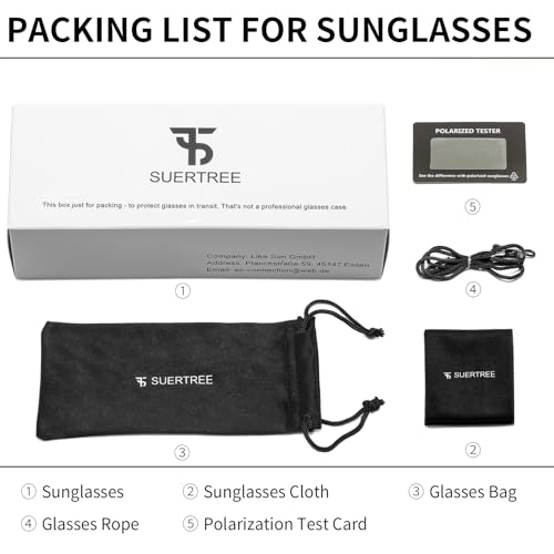 Image of Trendy Rectangle Sunglasses Polarized Women Men Chunky Thick TR90 Frame Shade UV400 TAC Lens Lightweight