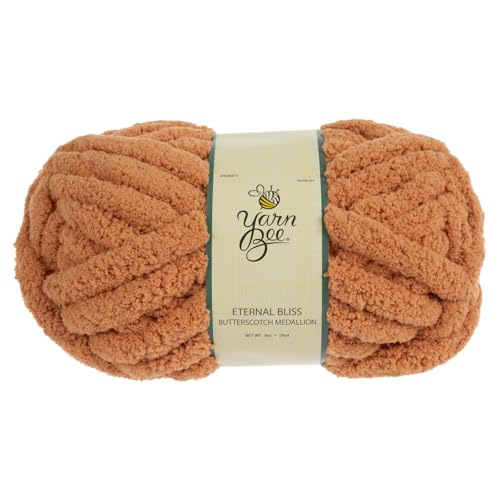 Hobby Lobby Eternal Bliss Yarn, 100% Polyester, 44 Butterscotch Medallion