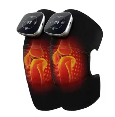 3 IN 1 Knie Massagegerät Kniewärmer, Knie Schulter Ellenbogen Brace mit 8 Heizung und 3 Massage, Kabelloses Beheizte Kniebandage Wiederaufladbare Einstellbare Größe für Schmerzlinderung Geschenke