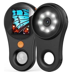 T TAKMLY Magnifying Glass with Light Portable Handheld USB Digital Microscope Macro Camera 2.0 inch IPS Color Screen Fixed Focus, 200w Pixel, 500x Magnification, Compatible with Windows, Mac OS