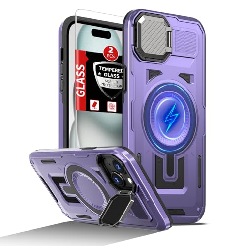 Coque antichoc iPhone 15 violette MagSafe résout le risque de rayures