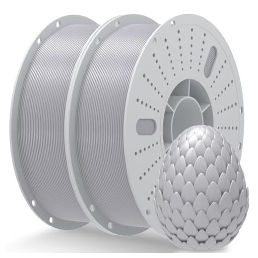 PINBALL PETG 3D Printer Filament 1.75mm High Precision Durable Moisture-Proof Strong Filament Mith Better Flow Dimensional Accuracy +/- 0.02mm Suitable for Most FDM 3D Printers 2 Kilograms Silver