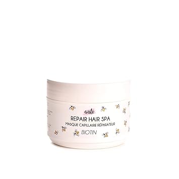 Auli Repair Biotin and Pure Honey Hair Spa and conditioner for all skin types, helps repair damage and deep conditions to reduce frizziness, dandruff & water loss - 200GM