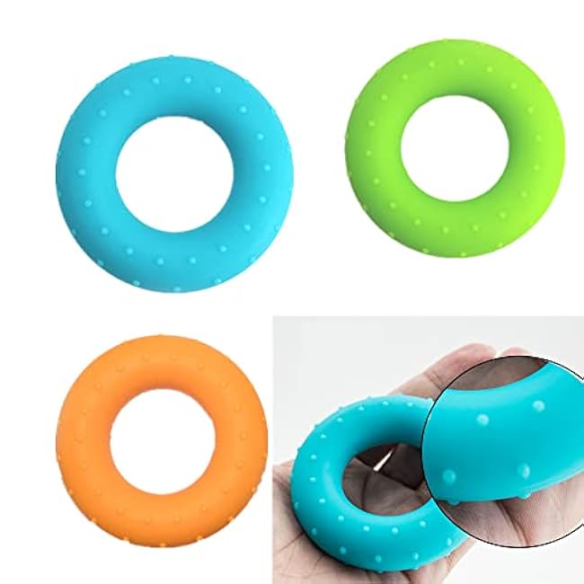 3 Resistance Levels Hand Grip Strengthener, Grip Strength Trainer, Finger Exerciser, Forearm Exerciser Trainer Workout Equipment for Stress Relief