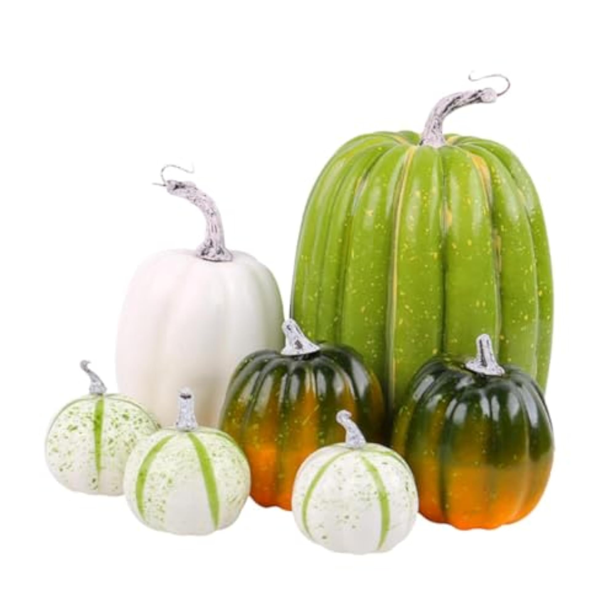 7 Pieces Fake Pumpkins Model for Table Fall Decor