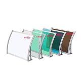 Vordach Haustür Überdachung QIANDA Dach Schutz Regen Schnee Startseite Dekoration Eingangstür Raucherbereich Mit Grau Klammer -Größen Nach Wahl (Color : Green, Size : 80cmx100cm)