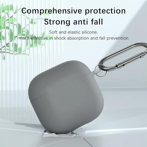 Image of Brain Freezer Soft Silicon Cover 4th Generation Case, Compatible with AirPods 4 Gen (2024) (USB-C) with Carabiner (Device Not Included) Wine Red