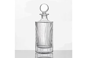 Square Decanter for Whiskey, Bourbon, Brandy, and More - Complete with Glass Stopper