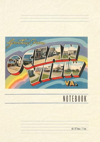 Vintage Lined Notebook Greetings from Ocean View