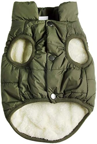 JoyDaog 2 Layers Fleece Lined Super Warm Dog Jacket for Winter Cold Weather,Extra Soft Puppy Vest Windproof Doggie Coat,Pink S