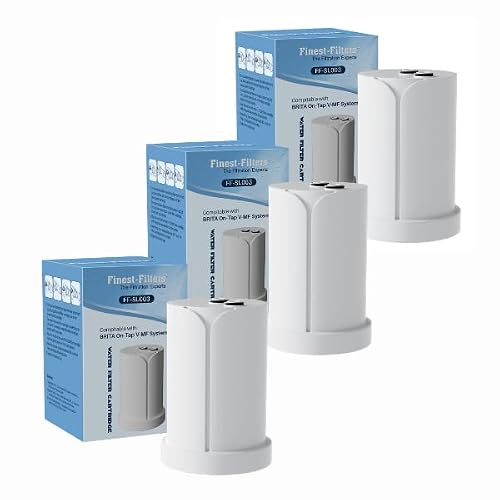 Image of Finest-Filters Compatible Water Filter Refill for Brita On-Tap V-MF System, 600L Capacity, 5-Stage Ultrafiltration (UF) Membrane & Activated Carbon – Available in 1, 2, or 3 Packs (3)