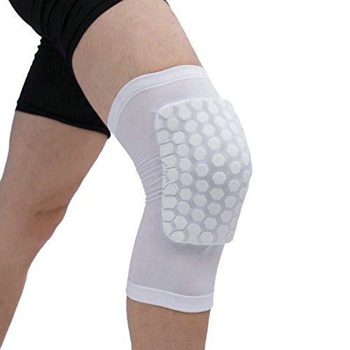 White, XL Functional honey comb Antiimpact Knee Pads Breathable Leg