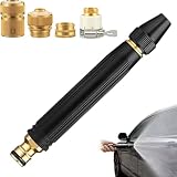 3 Spray Home High-Pressure Car Wash Water Nozzle, Efficient Garden Hose Pressure Booster and High Pressure Water Nozzle, Reliable Car Wash Spray Nozzle for Outdoor Tasks (C)