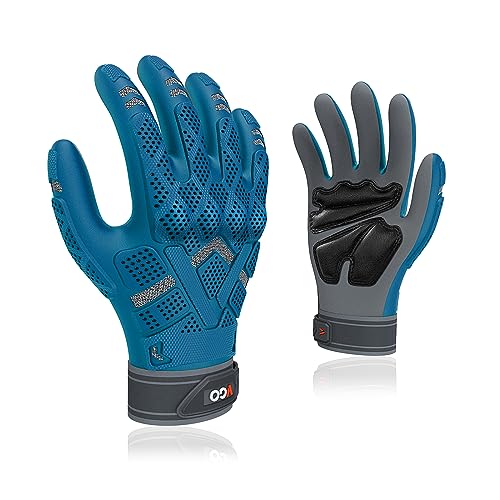 Vgo... Guantes Trabajo Hombre NGG X1 sin costuras, Guantes Mecánico Seguridad Antichoque Antivibraciones para Almacén Entrega Camionero,1Par