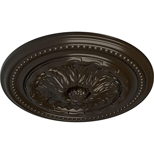 Image of Ekena Millwork CM15CHSHF 15 3 /4 inchOD x 1 7 /8 inchP Chester Ceiling Medallion, Stone Hearth