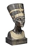  Antikes Wohndesign Nofretete Ägytische Pharaonin Gottheit Ägytische Büste Gold Bronze Optik