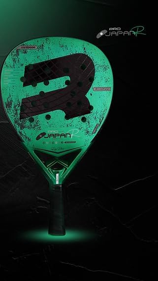 Royal Padel Japan Pro Green Padel Racket – Diamond Shape, High Balance, Soft Core Feel, 3D Rough Surface for Spin & Power – Advanced & Competitive Intermediate Players