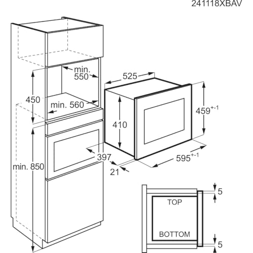 AEG NMB6G261UB Micro ondes grill Intégré 26 - vue 6